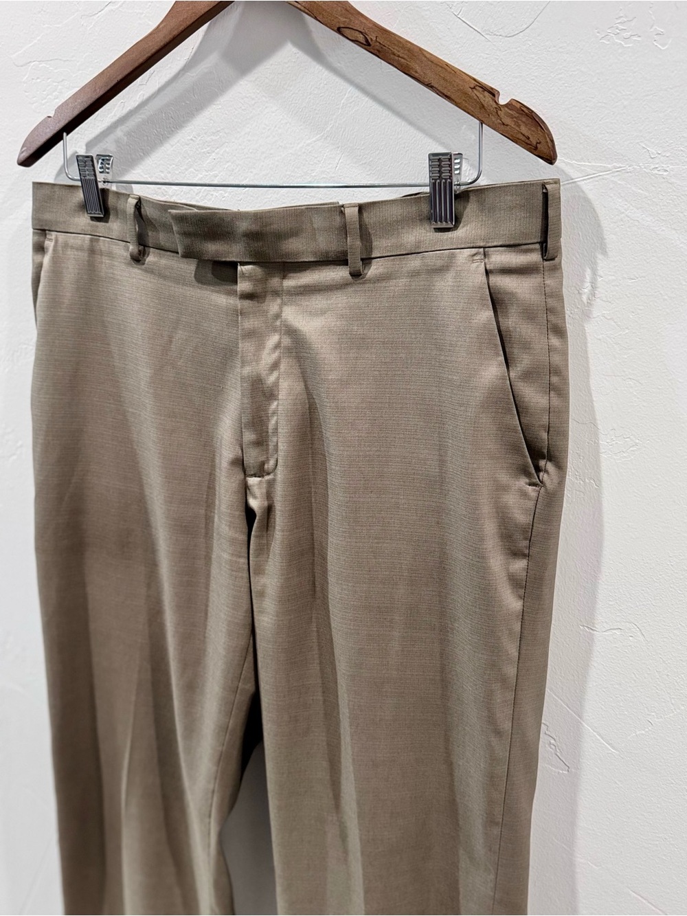 Perry Ellis Portfolio Modern Fit Taupe Brown Dress Pants Mens 32x32 - Picture 6 of 12